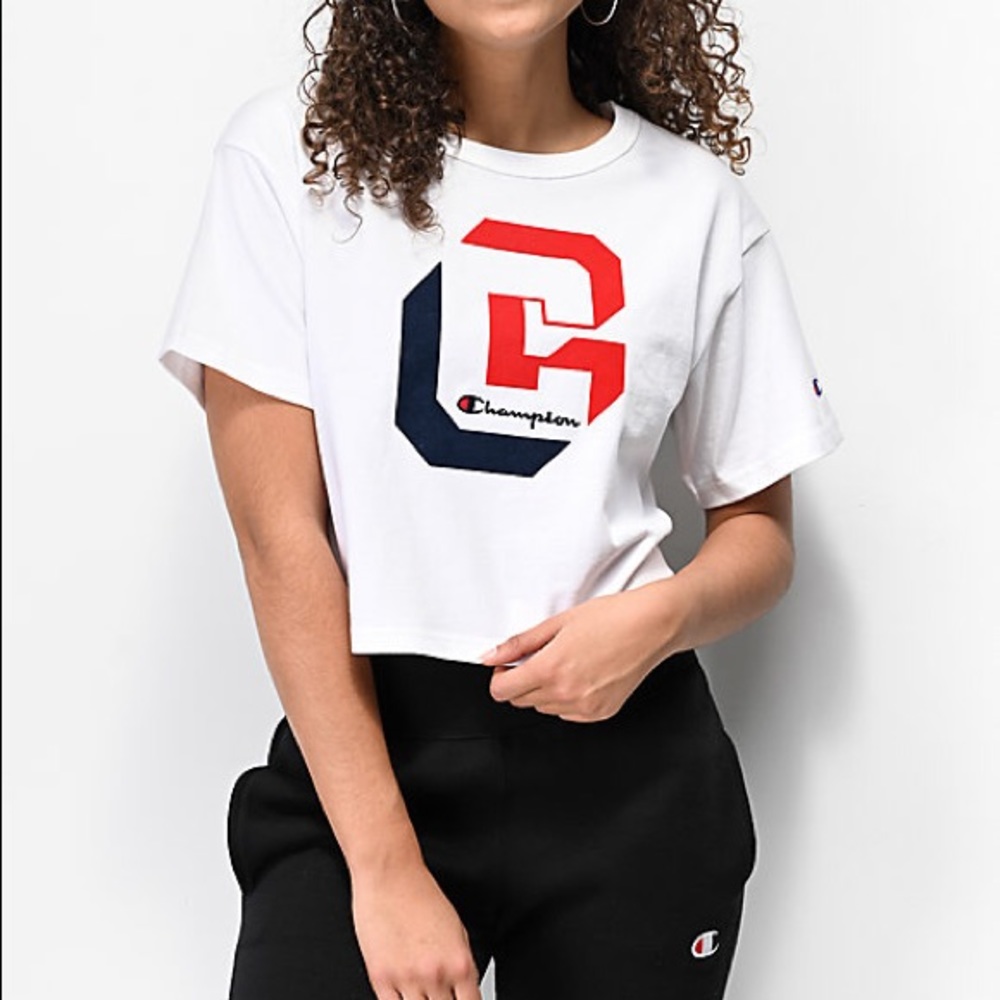 Champion Shadow C White Crop T-Shirt